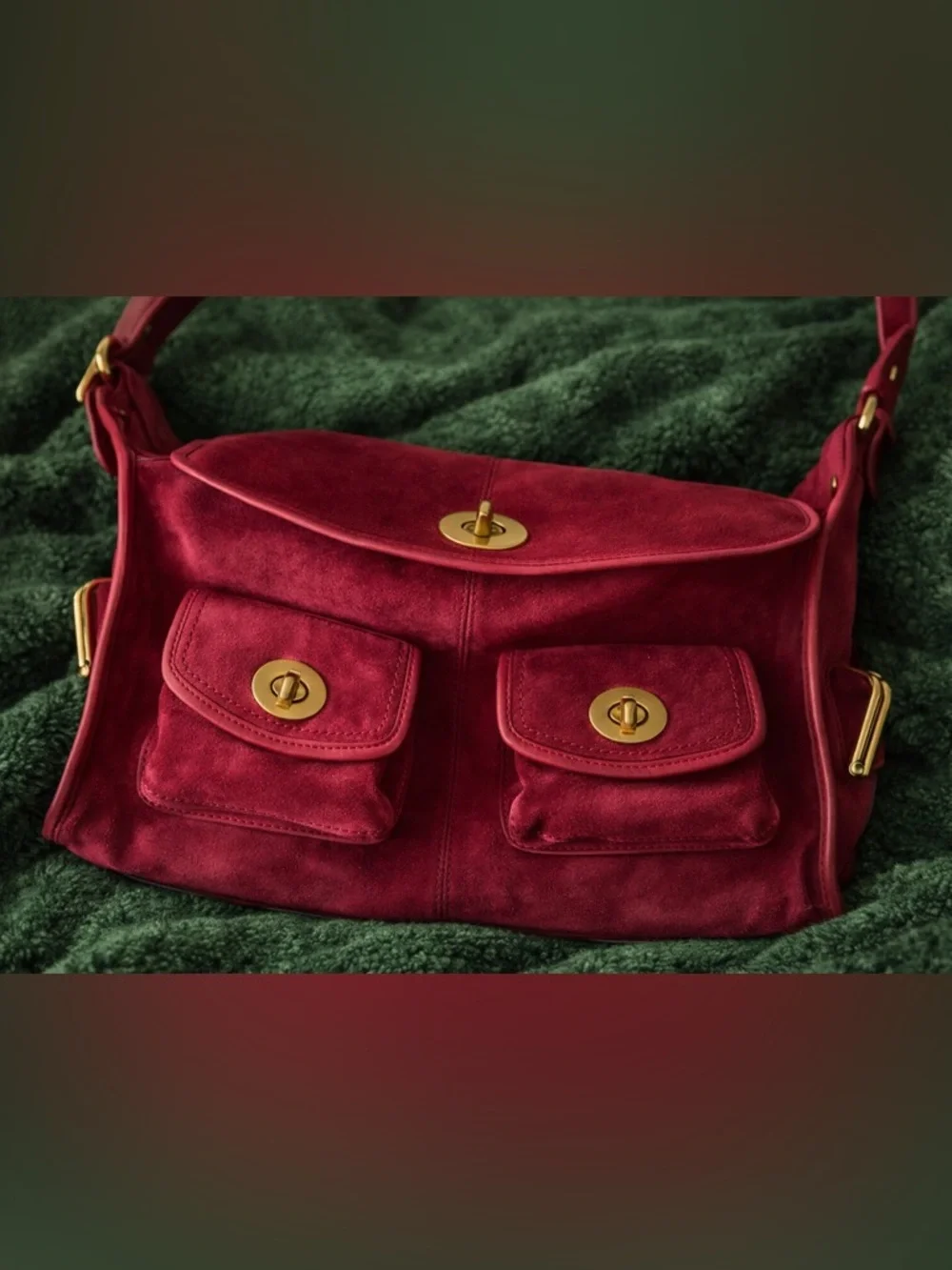 COACH 12797 Vintage Pink Archive Limited Edition Bleecker Suede Haversack Hobo - Picture 5 of 9